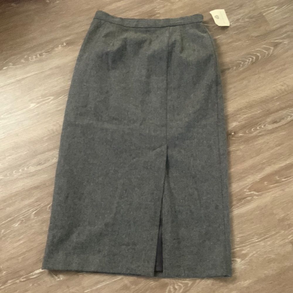 NWT Woolblend requirements pencil skirt front slit size 14 ❤️ #23